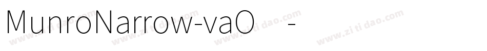 MunroNarrow-vaO4字体转换