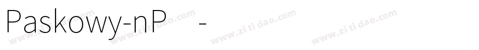 Paskowy-nP4字体转换