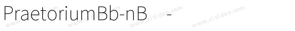 PraetoriumBb-nB4字体转换