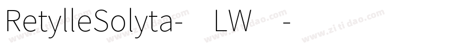 RetylleSolyta-7LW4字体转换
