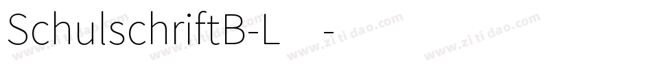 SchulschriftB-L4字体转换