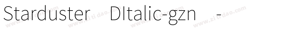 Starduster3DItalic-gzn4字体转换