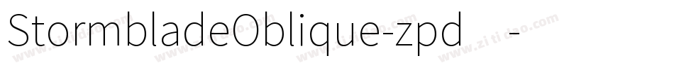 StormbladeOblique-zpd4字体转换