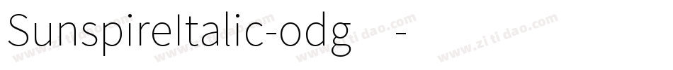 SunspireItalic-odg4字体转换