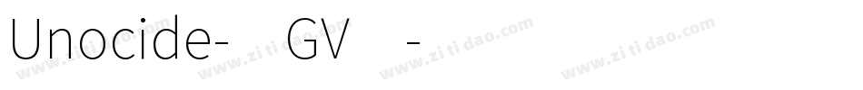 Unocide-1GV4字体转换