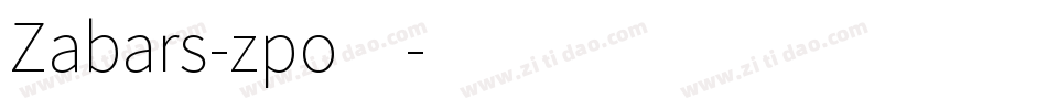 Zabars-zpo4字体转换
