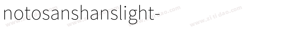 notosanshanslight字体转换