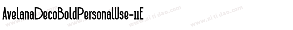 AvelanaDecoBoldPersonalUse-11Ej字体转换