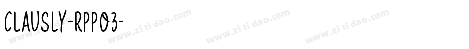 Clausly-Rppo3字体转换