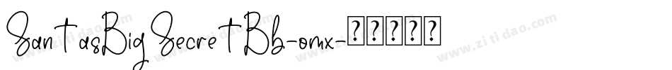 SantasBigSecretBb-omx字体转换