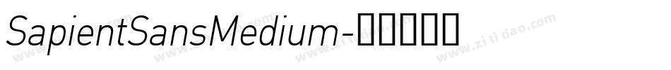 SapientSansMedium字体转换