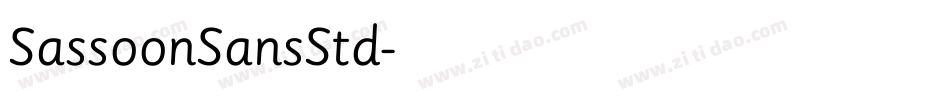 SassoonSansStd字体转换