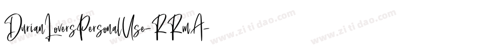 DurianLoversPersonalUse-RRmA字体转换