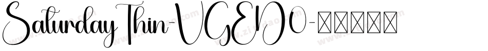 SaturdayThin-VGED0字体转换