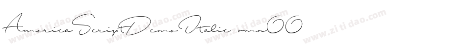 AmoricaScriptDemoItalic-vmnOO字体转换