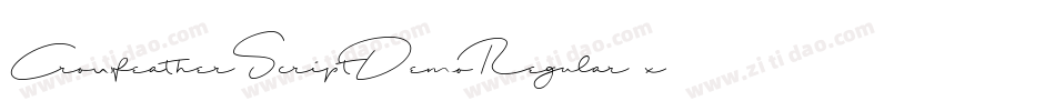 CrowfeatherScriptDemoRegular-xMdq字体转换