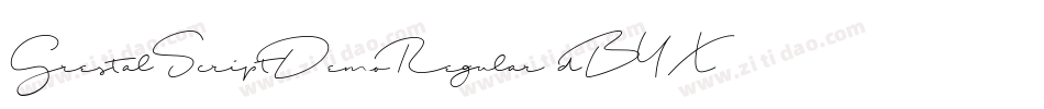 GrestalScriptDemoRegular-dBYX字体转换
