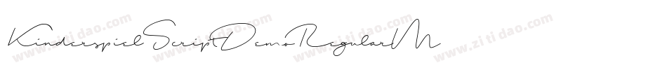 KinderspielScriptDemoRegular-M6xr字体转换