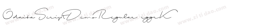 OdaibaScriptDemoRegular-rggrK字体转换