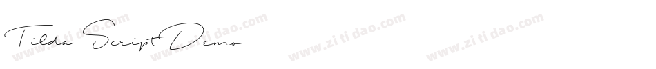 Tilda-Script-Demo字体转换