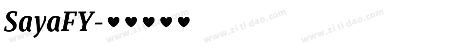 SayaFY字体转换