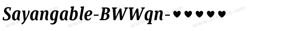 Sayangable-BWWqn字体转换