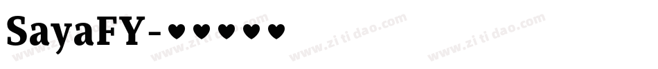 SayaFY字体转换
