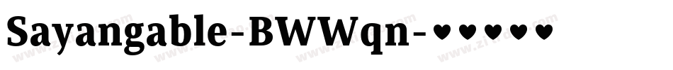 Sayangable-BWWqn字体转换
