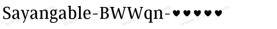 Sayangable-BWWqn字体转换