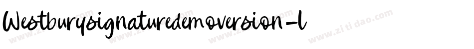 Westburysignaturedemoversion-l0le字体转换