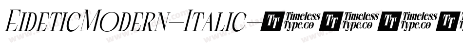 EideticModern-Italic字体转换