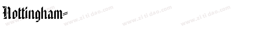 Nottingham字体转换
