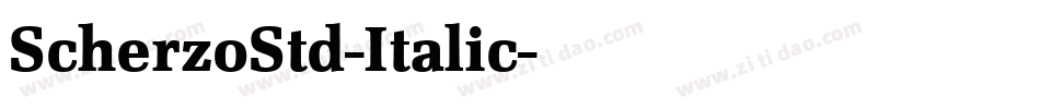 ScherzoStd-Italic字体转换