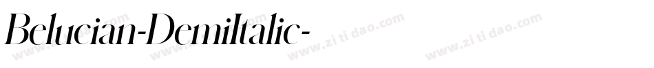 Belucian-DemiItalic字体转换