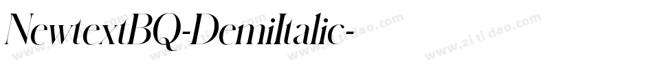 NewtextBQ-DemiItalic字体转换