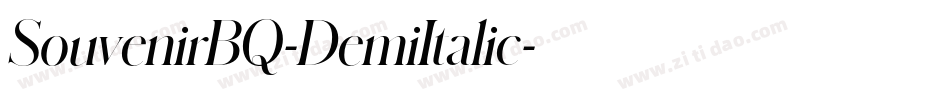SouvenirBQ-DemiItalic字体转换