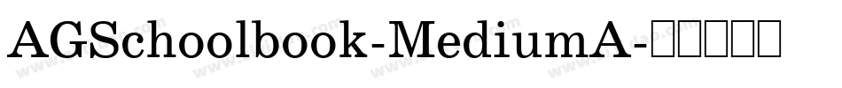 AGSchoolbook-MediumA字体转换