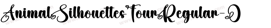 AnimalSilhouettesFourRegular-Ora8字体转换