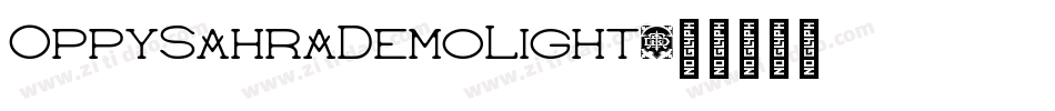 OppySahraDemoLight字体转换