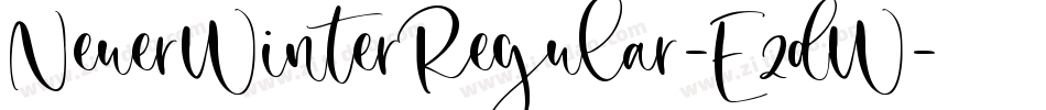 NeuerWinterRegular-E2dW字体转换