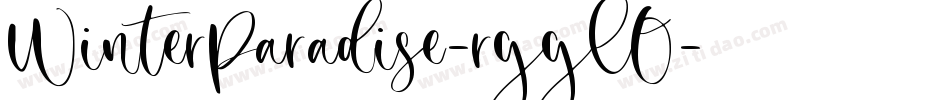 WinterParadise-rgglO字体转换