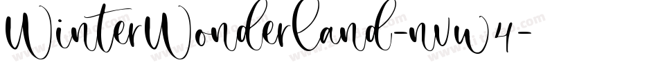 WinterWonderland-nvw4字体转换