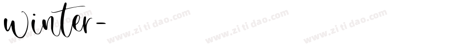 winter字体转换