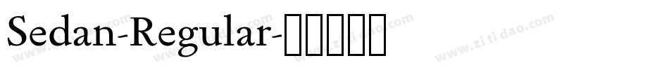 Sedan-Regular字体转换