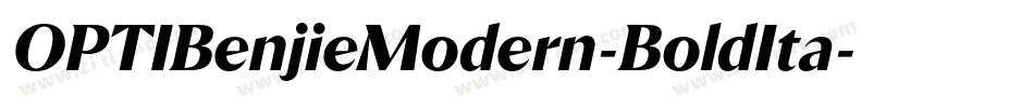OPTIBenjieModern-BoldIta字体转换