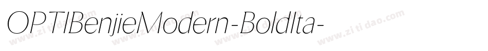 OPTIBenjieModern-BoldIta字体转换