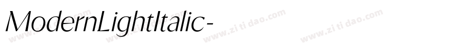 ModernLightItalic字体转换