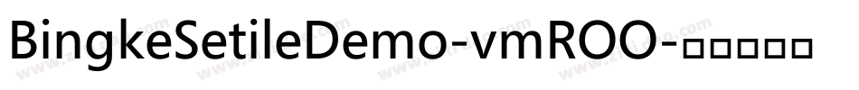 BingkeSetileDemo-vmROO字体转换