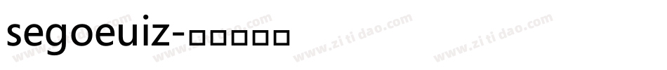segoeuiz字体转换