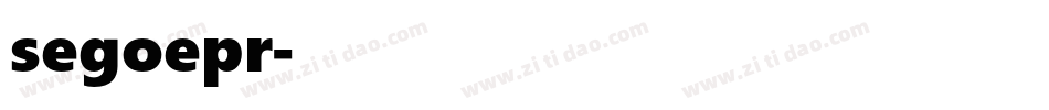 segoepr字体转换